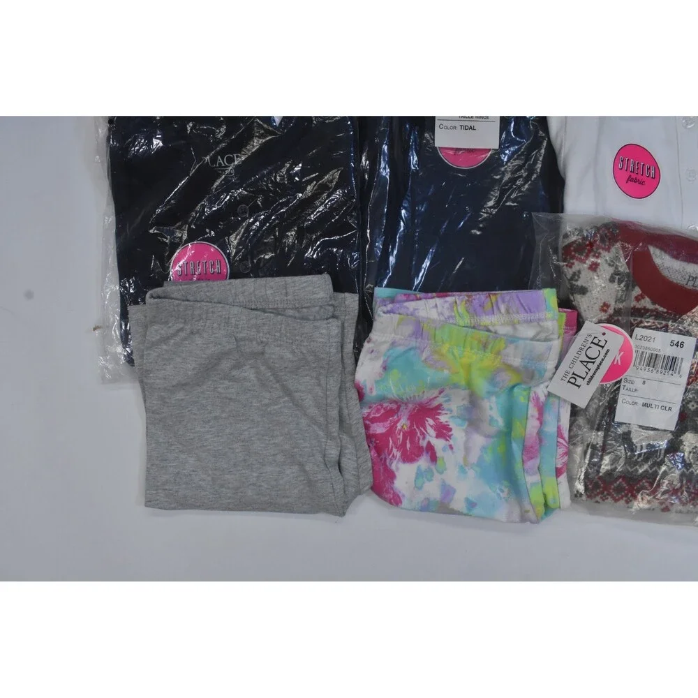 The Childrens Place Bulk Lot Of 9 Girls Size Medium 7/8 Mix Season Tops Bottoms
